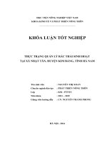 thực trạng quản lý rác thải sinh hoạt