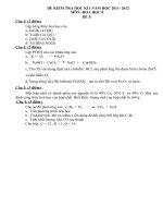 đề thi học kì 2 môn hóa