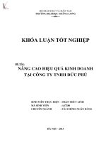 nâng cao hiệu quả kinh doanh tại công ty tnhh đức phú khóa luận tốt nghiệp ngành