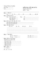 Đề thi cuối học ki 2- Lớp 1