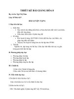 Giáo án Hóa Luyện tập 3