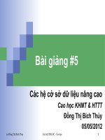bài giảng cơ sở dữ liệu nâng cao