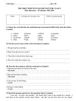 Một số đề  Anh 8, 9 -45 phút (2013)