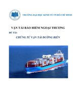 Các Chứng Từ Liên Quan Đến Quá Trình Vận Tải Hàng Hóa Xuất Nhập Khẩu