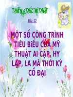 một số công trình tiêu biểu của mĩ thuật thế giới thời cổ đại