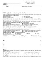 KIỂM TRA 45 PHÚT LÝ 9  (KỲ 2)