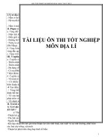 ôn thi tốt nghiep mon địa lí