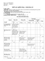 ĐỀ KIỂM TRA ĐẠI SỐ 8 CHƯƠNG IV