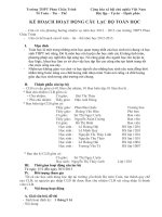 kế hoạch câu bộ toán