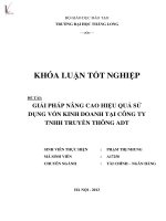 giải pháp nâng cao hiệu quả sử dụng vốn kinh doanh tại công ty tnhh truyền thông adt