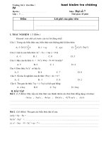 Đề KT chương III ( HS dễ đạt 5 điểm