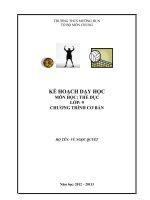 kế hoạch dạy học thể dục 9