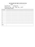 BẢNG THEO DÕI SỰ PHÁT TRIỂN CỦA LỚP MẪU GIÁO 5 TUỔI