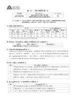 ĐỀ CƯƠNG MÔN HỌC NGUYÊN LÝ THỐNG KÊ PRINCIPLES OF STATISTICS