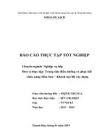 báo cáo thực tập tốt nghiệp nghiệp vụ bếp tại trung tâm điều dưỡng và phục hồi chức năng sầm sơn khách sạn bộ xây dựng