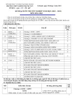 KẾ HOẠCH ÔN TỐT NGHIÊP