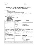 Giáo án đại số 8 tuần 30 đến 34 chuẩn nhất