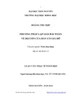 Phương pháp lặp giải bài toán về độ uốn của bản có giá đỡ  Hoàng Thu Hợp.