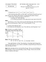 De Giao luu HSG tinh Vinh Phúc