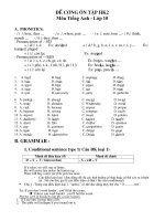 Đề cương ôn tập TA 10 KÌ 2 Chi tiết