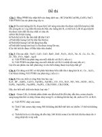 đề thi học sinh giỏi hóa hay mới