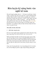 Rèn luyện kỹ năng bước vào nghề kế toán