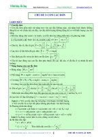 CHỦ ĐỀ 3 CON LẮC ĐƠN MÔN VẬT LÝ 12