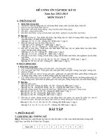 Đề cương ôn tập Toán lớp 7- Học ki II. Năm học 2012 -2013