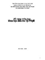 Đề cương môn học : khoa học điều tra tội phạm