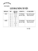 lịch hoạt động thư viện
