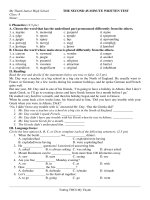 De kiem tra 1 tiet lan 2 hoc ky II