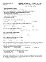 Đề thi HK II ngữ văn lớp 6