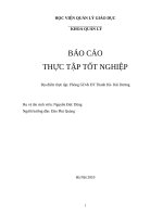 Báo cáo thực tập tốt nghiệp tại Phòng GD ĐT Thanh Hà  Hải Dương