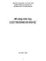Đề cương môn học : Luật thi hành án dân sự