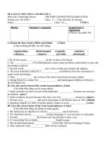 Đề KT Tiếng Anh 11(có đáp án)