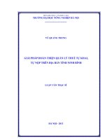 Giải pháp hoàn thiện quản lý thuế tự khai, tự nộp trên địa bàn tỉnh ninh bình