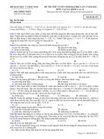 Mã đề 423 - THI THỬ ĐẠI HỌC LẦN 2