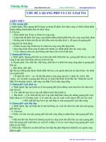 CHỦ ĐỀ 3 QUANG PHỔ VÀ CÁC LOẠI TIA