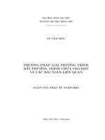 Phương pháp giải phương trình bất phương trình chứa logarit và các bài toán liên quan  Lý Văn Đức.