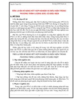 KĨ NĂNG KẾT HỢP NGHIỆM VÀ ĐIỀU KIỆN TRONG  PTLG CÓ ĐIỀU KIỆN