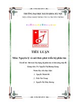 tiểu luận nguyên lý và mô thức phát triển hệ phân tán bài toán xây dựng hệ phân tán có khả năng chịu lỗi