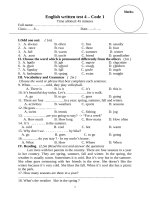 Written Test 4 - Grade 6