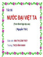 TIẾT 96 - NƯỚC ĐẠI VIỆT TA