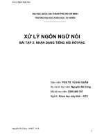 XỬ lý NGÔN NGỮ nói PHẦN NHẬN DẠNG TIẾNG nói rời rạc