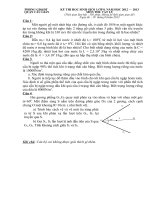 đề thi HSG vật lý 8