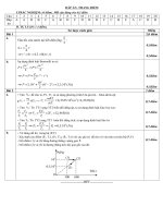 ĐÁP ÁN ĐỀ KIỂM TRA 1 TIẾT LÝ 10 NÂNG CAO LẦN 3