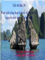 bài 38 Phát triển tổng hợp kinh tế và bảo vệ tài nguyên môi trườngbieenr đảo