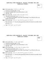 Kiểm tra đại số 7 chương IV