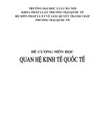 Đề cương môn học : Quan hệ kinh tế quốc tế