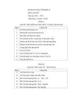 KẾ HOẠCH DẠY ÔN KHỐI 10